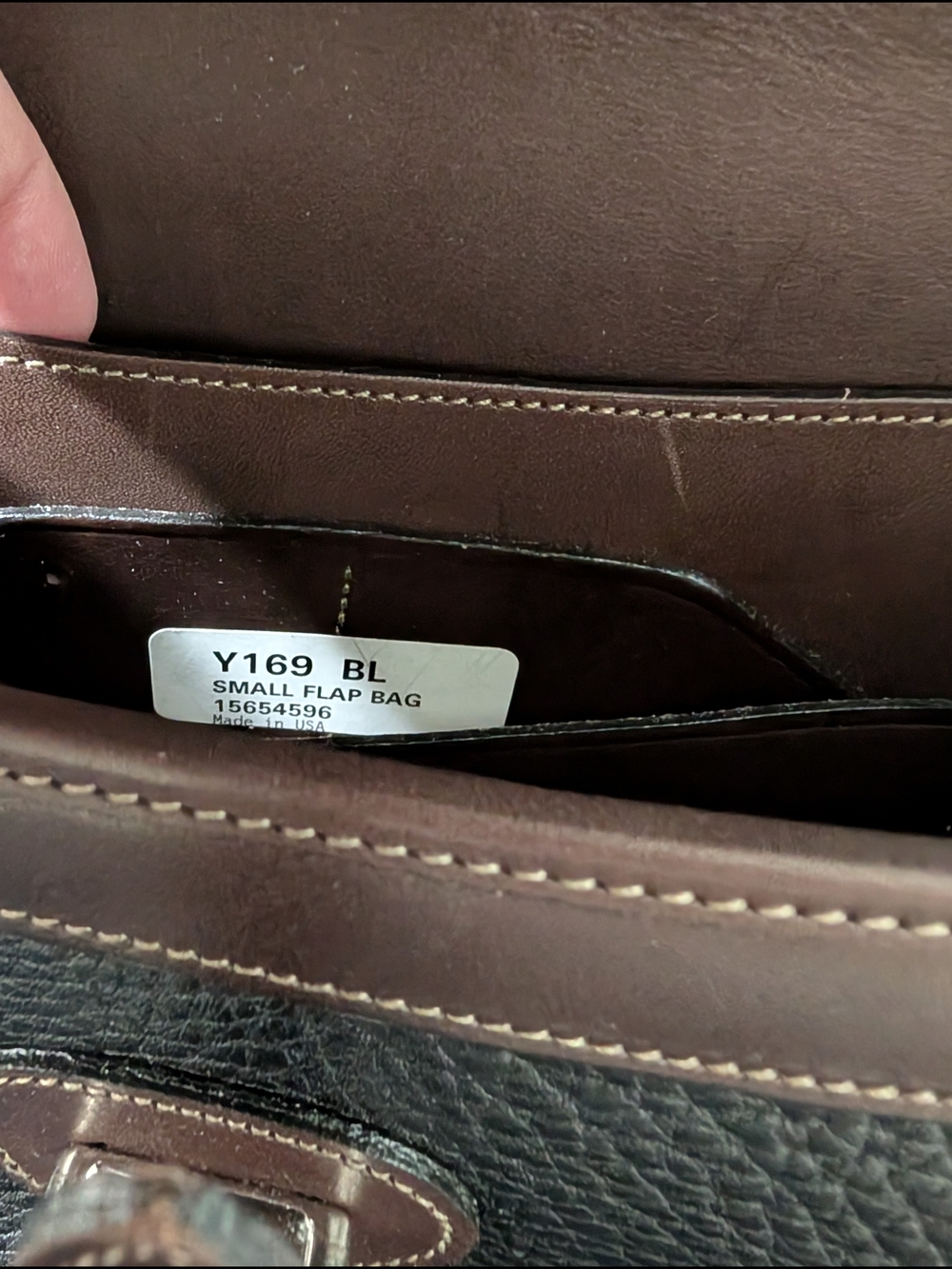 Dooney & Bourke Brown and Black Pebbled Leather Crossbody - Picture 11 of 14